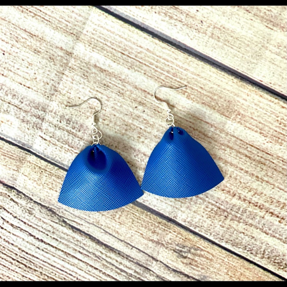 Faux leather earrings